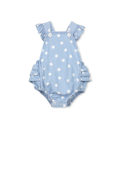 Chambray Spot Playsuit (000-2)