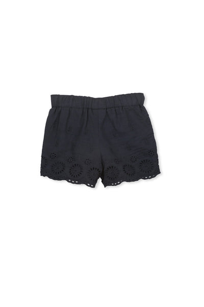 Navy Broderie Short (8-10)