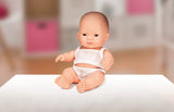 Miniland Anatomically Correct Baby Doll, Asian Girl, 21cm