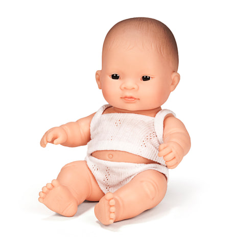 Miniland Anatomically Correct Baby Doll, Asian Girl, 21cm