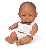 Miniland Anatomically Correct Baby Doll, Latin American Girl, 21cm