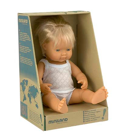 Miniland Anatomically Correct 38cm Doll, Caucasian Boy