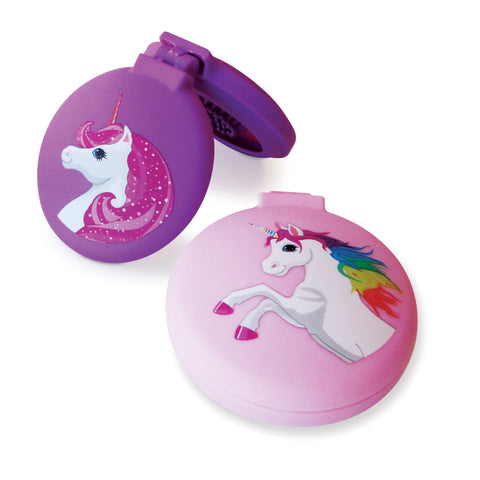 Unicorn Compact - Hairbrush & Mirror