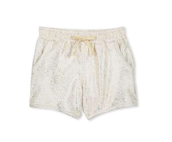 Girls Gold Speckle shorts (3-7)