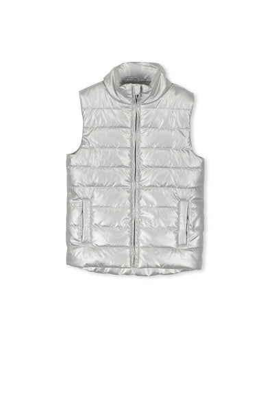 Silver Puffer Vest by Milky (3-7)