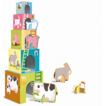 Baby Farm Animals Building Block Set