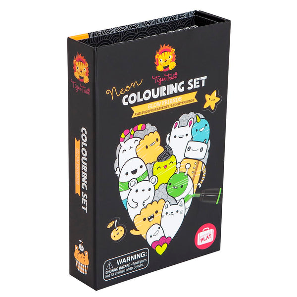 Neon Colouring Set - Glow Friends