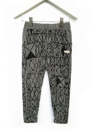 Fresh Baked Geo Grey Slouch Pant (2-8)