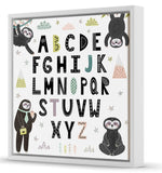Sloth Alphabet Floating Frame Print