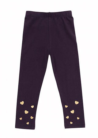 Hootkid Falling Heart Legging Navy (1-8)