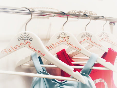 Kids wooden Princess hangers