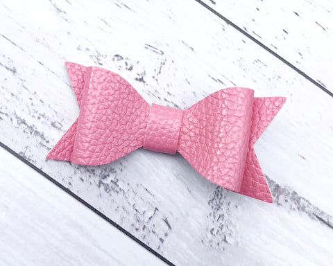 Textured Leatherette Hairbow Minis