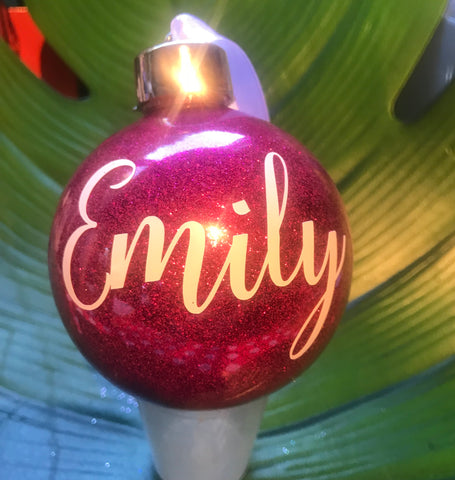 Personalised Christmas Bauble - script font