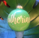 Personalised Christmas Bauble - script font