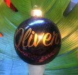 Personalised Christmas Baubles -minimalist font