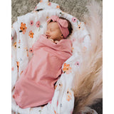 Snuggle Swaddle Sack and Top Knot Set - Jewel