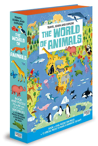 The World of Animals Book and Puzzle Set