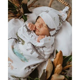 Snuggle Swaddle and Beanie Set - Safari