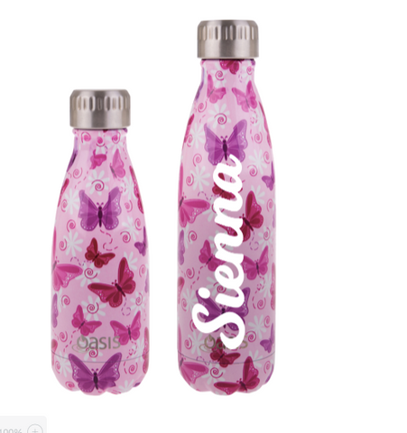 Oasis Butterflies Personalised Drink Bottle