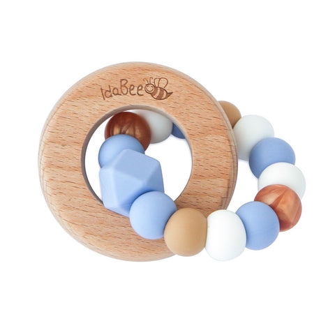 Handmade Teether (Safety Certified) RoseGold/SerenityBlue