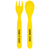 Toddler Bamboo Cutlery Set - Yellow