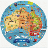 Australia Puzzle - Travel and Learn