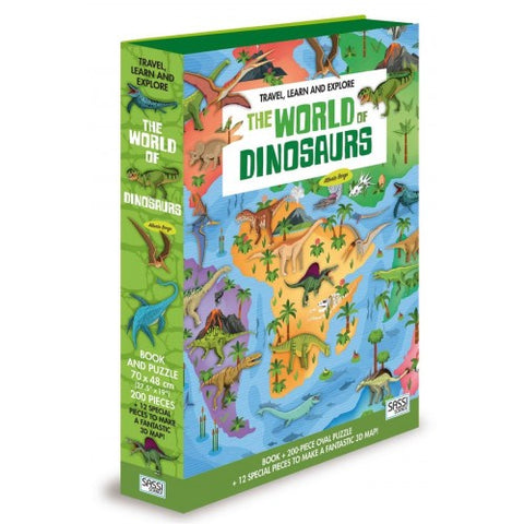 The World of Dinosaurs Book and Puzzle Set