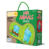 Animal Opposites - Large piece puzzle